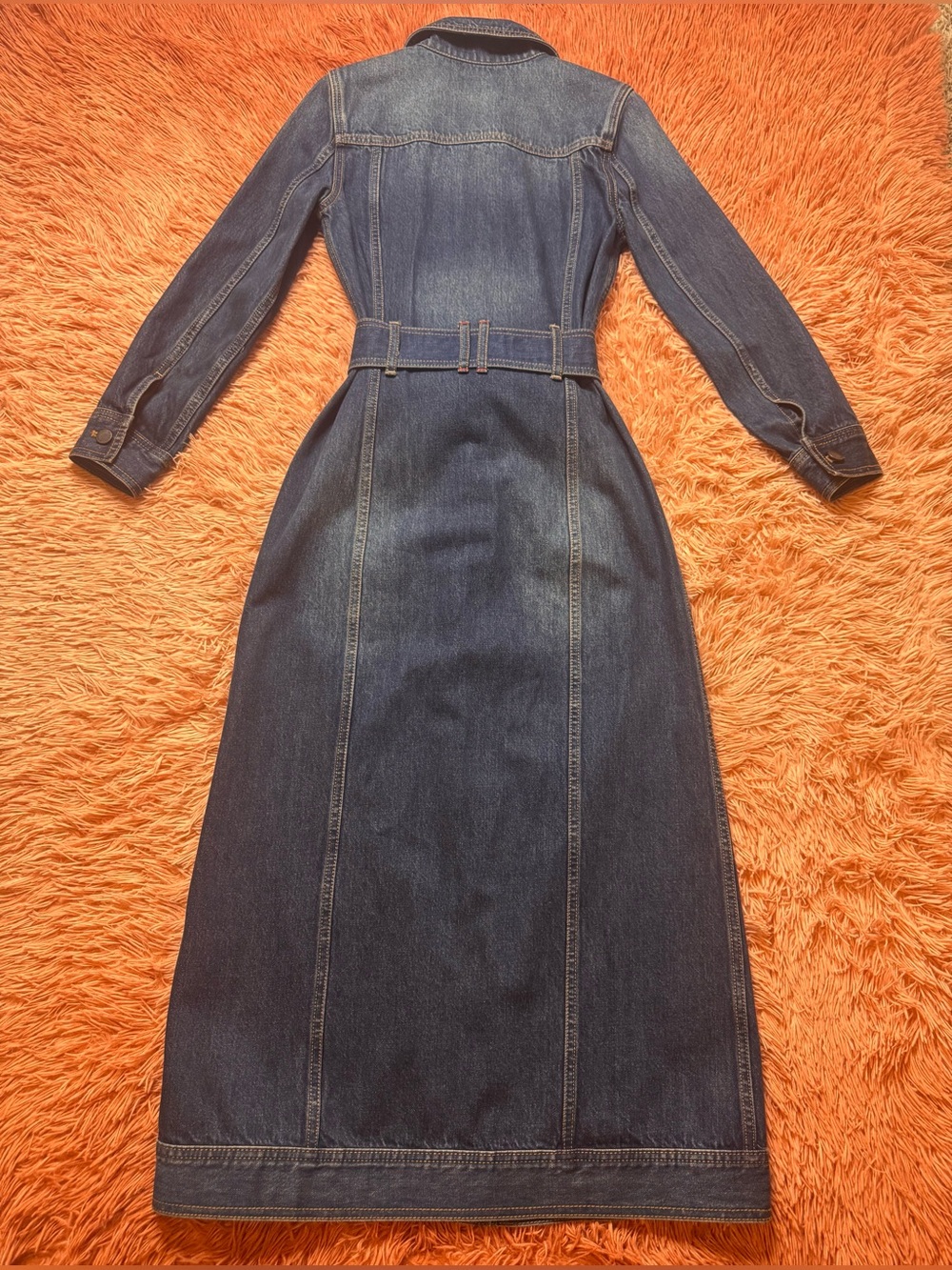 NWOT Alice + Olivia Daren Maxi Denim Jacket/Dress. Size XS - Picture 10 of 16